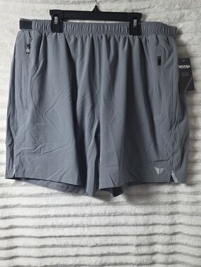 0558 Korsa Men's Gray Athletic Shorts; XL
